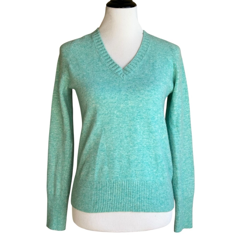 J.Crew Cashmere Blend V-Neck Sweater – Women’s M – Turquoise